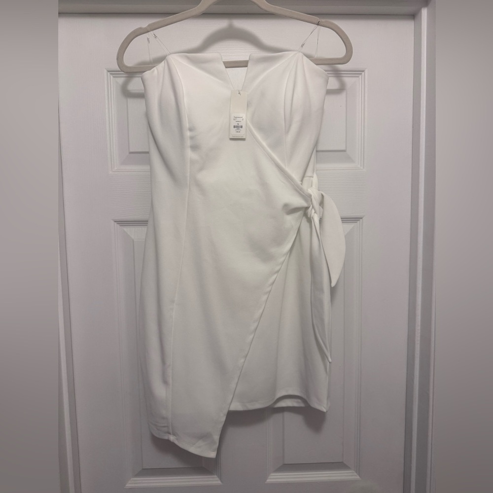 Francesca's Ivory Strapless Dress